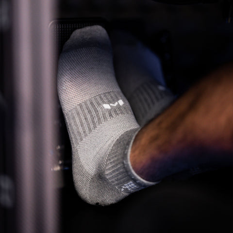 Grey Sim Racing Socks (Ankle)
