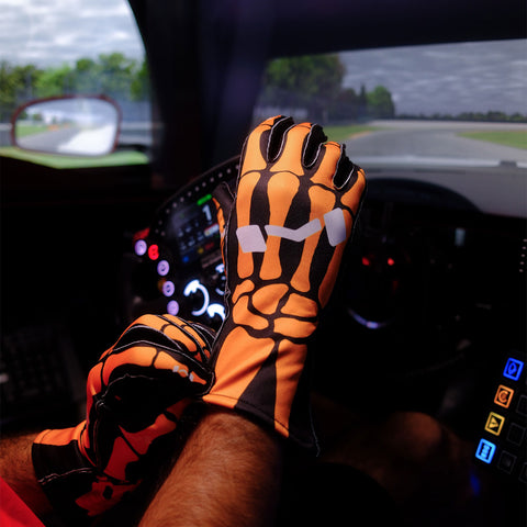 Bones Gloves (Orange)