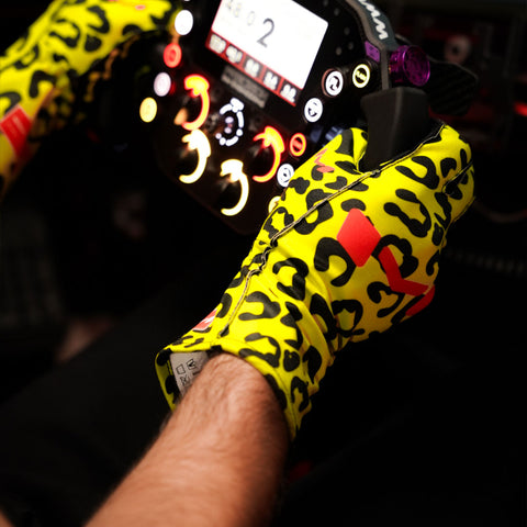 Neon Leopard Gloves