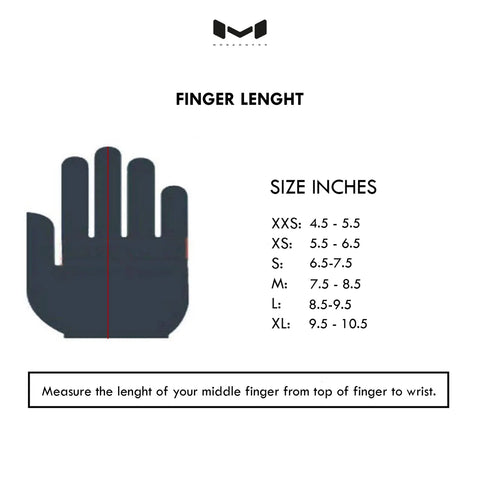 Blue Marker Short Gloves