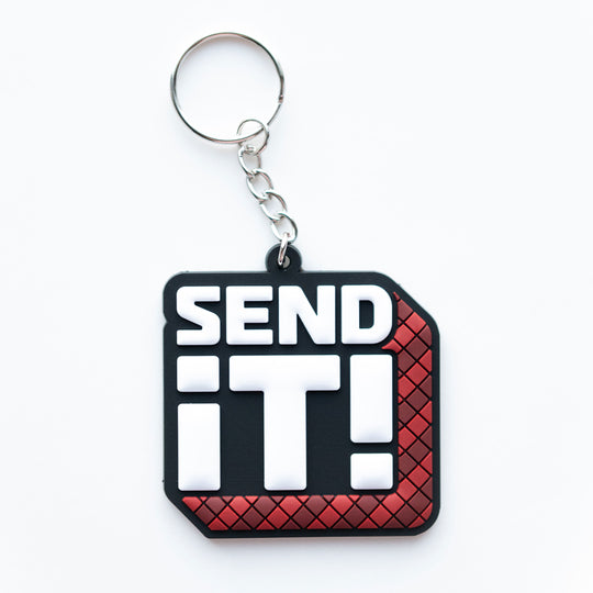 Send It Rubber Keychain