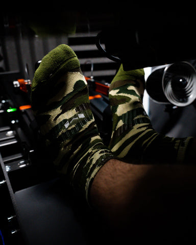 Green Camo Sim Socks (Ankle)