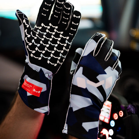 Blue Camo Gloves