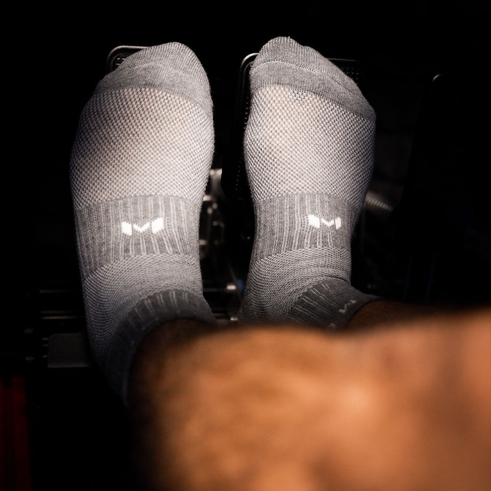 Grey Sim Racing Socks (Ankle)