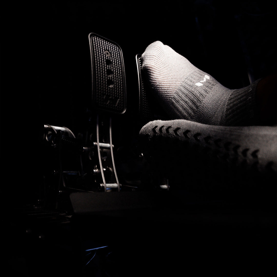 Grey Sim Racing Socks (Ankle)