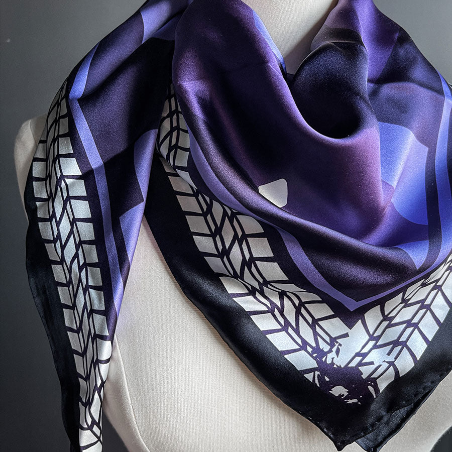 Purple Camo Silk Scarf