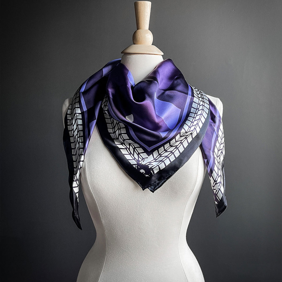 Purple Camo Silk Scarf