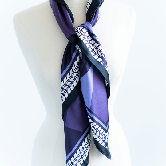 Purple Camo Silk Scarf