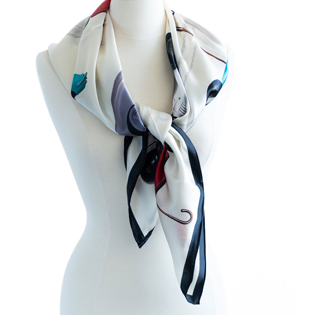 Vintage Cars Silk Scarf